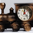 thumbnail image 2 of Railway Engine Alarm Clock Creative Desktop Ornaments for Bedroom Livingroom (Coffee), 2 of 8