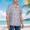 thumbnail image 5 of Elephants Hawaiian Shirts For Men, Summer Short-Sleeve Relaxed-Fit Button-Down Shirts Xx-Large, 5 of 9