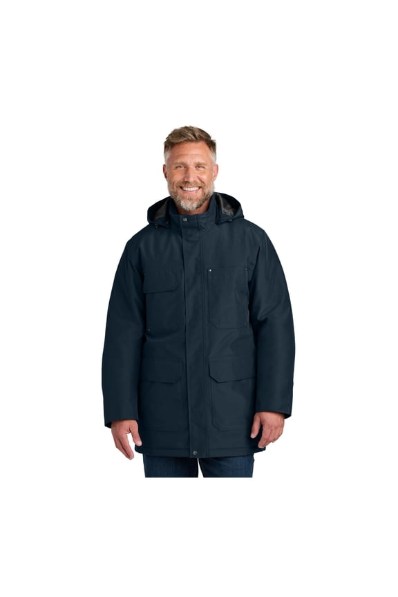 Unisex Elements Insulated Parka | Weather Resistant Winter Jacket for Men & Women with 4 Pockets & Snap Off Hood