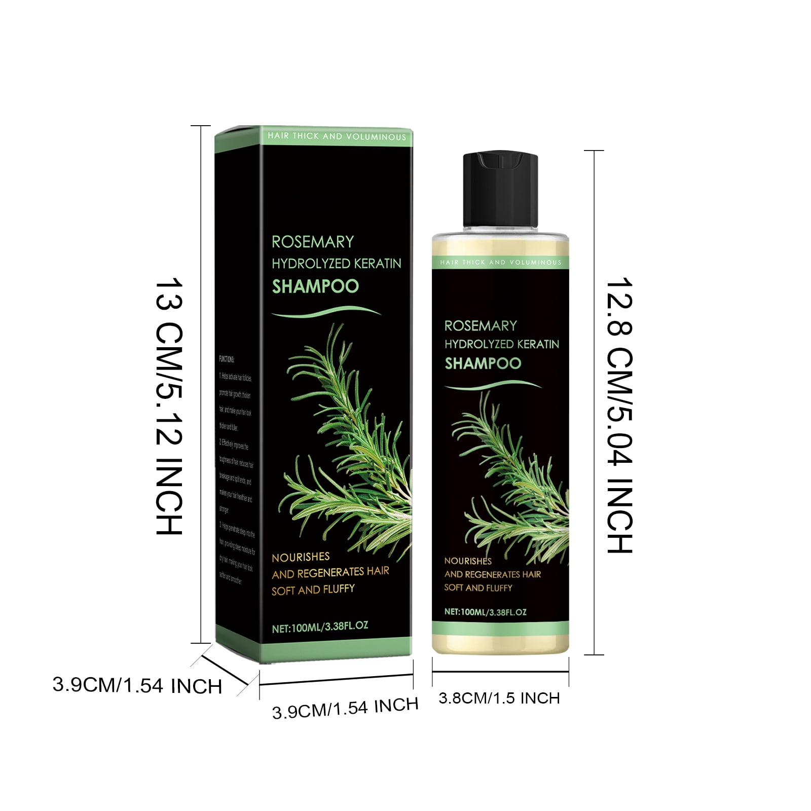 Alvantor Thickening Shampoo, Moisturizing Fluffy Refreshing Shampoo, 3.38fl.oz