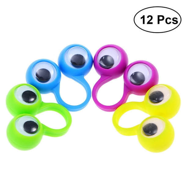Frcolor Puppet Finger Eye Puppets Hand Googly Ring Wiggly Eyeballs Novelty Eyeball Eyes Show