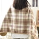 thumbnail image 4 of Poncho De Lana para Mujer Capa Cálida De Invierno con Botones Capa Engrosada Elegante Manta A Cuadros Capa Cálida para Los Hombros Poncho De Cachemira Mixto Capa De Manta Suave Y Cálida para Mujer, 4 of 5
