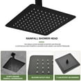thumbnail image 2 of 16 Inch Square Rain Shower Head Matte Black 304 Stainless Steel Showerhead, 2 of 9
