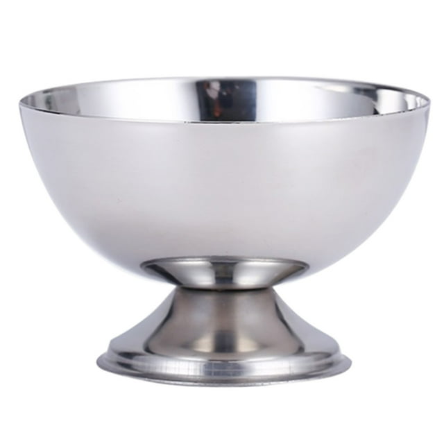 1Pc Stainless Steel Salad Cup Ice Cream Bowl Dessert Fruit Snack Candy Cup