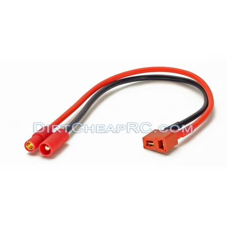 Deans Ultra (T-Plug) Female to HXT 3.5mm Walkera Style Male: Battery Charger Charging Adapter (Leads Cables Wires Plugs Connectors) (HXT3.5mm, Heli Drone Charger Adapter)