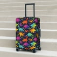 thumbnail image 6 of Susaid Colorful Dinosaur Print Elastic Washable Suitcase Cover with Hidden Zipper, Fits 18-32 Inch Luggage for Protection During Travel-Large, 6 of 7