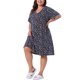 thumbnail image 4 of Agnes Orinda Camisón de Mujer Talla Grande con Cuello en V y Manga Corta, Camisetas de Dormir con Bolsillo 1X Azul Oscuro, 4 of 6