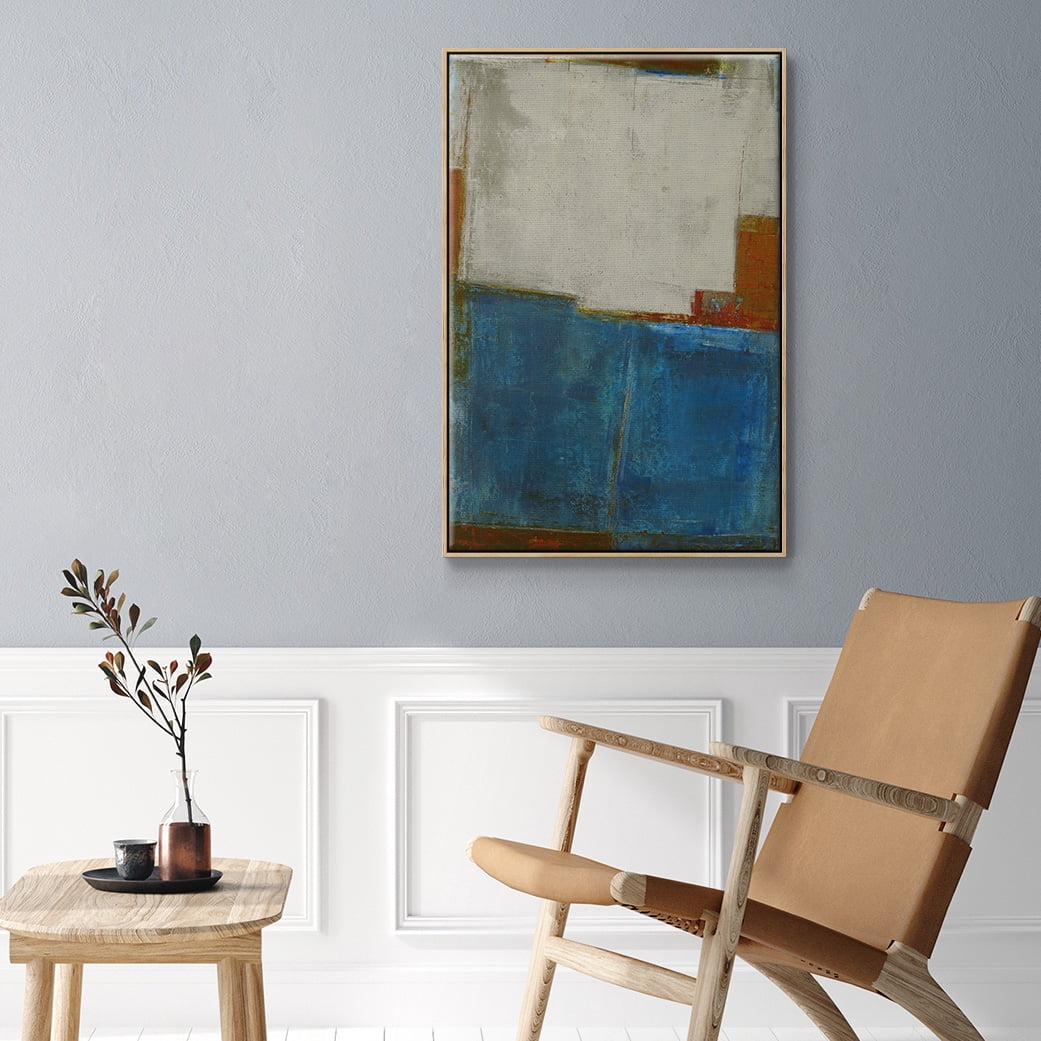 Steady Moves Framed Premium Gallery Wrapped Canvas - Ready to Hang - 27 x 41 - Natural Wood Floating Frame