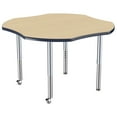 thumbnail image 6 of ECR4Kids 48in Clover Everyday T-Mold Adjustable Activity Table Maple/Navy/Silver - Super Leg, 6 of 8