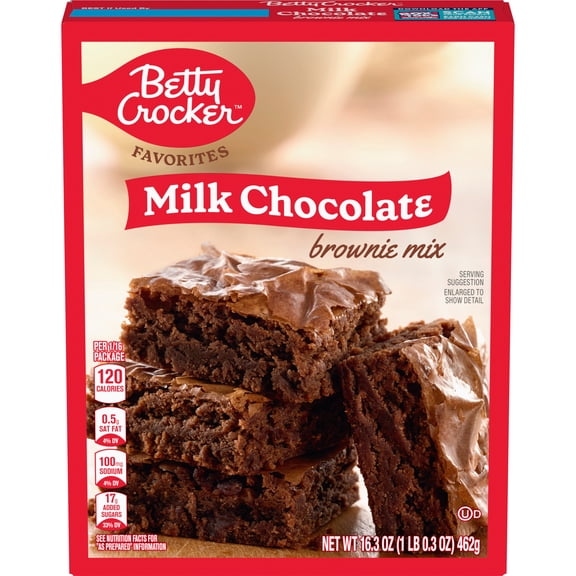 Pack Of 3 Betty Crocker Milk Chocolate Brownie Mix, 16.3 oz (Package May Vary)