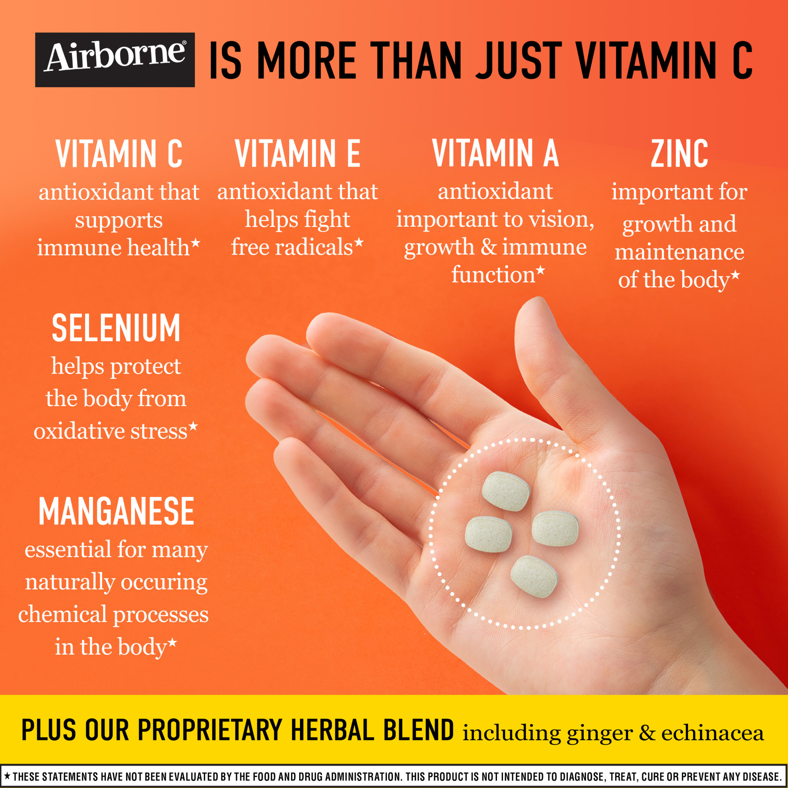 Airborne 1000mg Vitamin C Immune Support Effervescent Tablets, Citrus Flavor, 32 Count - image 3 of 7