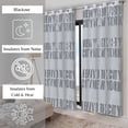 thumbnail image 2 of Evideco Blackout Window Curtain Panel Design NEW YORK CITY with Grommets Silver, 2 of 5