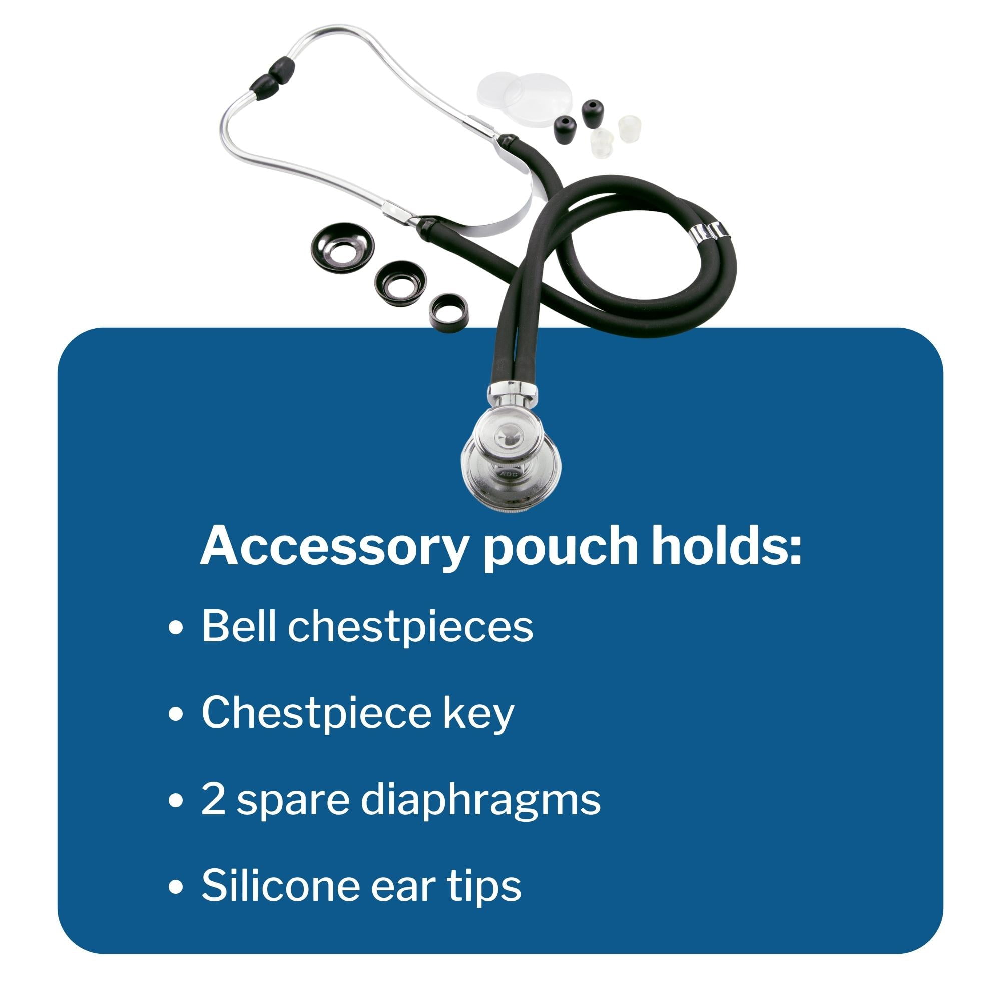 McKesson Sprague Rappaport Stethoscope for Adults, Kids - 16 in Tube, Black, 1 Ct