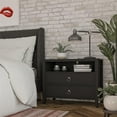 thumbnail image 2 of Her Majesty 2 Drawer Nightstand, Black, 2 of 15
