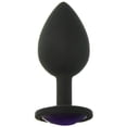 thumbnail image 1 of Booty Bling Grande Prise en Silicone Ornée de Bijoux Noir/violet, 1 of 6