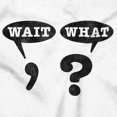 thumbnail image 2 of Funny Wait What Punctuation Joke Womens Fitted Plus Size Graphic Tee Brisco Brands 3X, 2 of 6