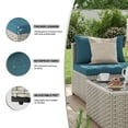 thumbnail image 3 of MRUAKA 9 Pieces Patio Conversation Set, Outdoor Sectional PE Rattan Wicker Furniture Seat,Peacock Blue, 3 of 7