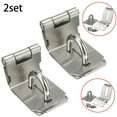 thumbnail image 1 of 90 Degrees Stainless Steel Hasp And Staple Gate Door Shed Latch Lock for Padlock 2Pcs, 1 of 3