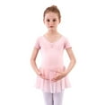 thumbnail image 2 of 2-16T Teens Girls Ballet Leotards with Skirt, Esho Toddler Big Girl Short Sleeve Dance Dress Gymnastic Ballerina Dancewear, 2 of 6
