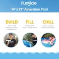 thumbnail image 4 of Funsicle 14ft Adventure Above Ground Metal Frame Swimming Pool, Includes FiltraBoost™ 800S Pump with AutoSkimmer, Round, Age 6 & up, 4 of 10