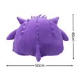 thumbnail image 4 of Peluche de lengua grande de Pokémon Gengar, periférico de anime, almohada para dormir Gengar de gran tamaño, manta para la siesta de doble propósito, juguete de peluche relleno, 4 of 5