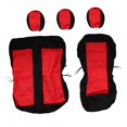 thumbnail image 3 of funtasica Housse de Siège Auto Accessoires Auto Polyester Installation Facile Universelle Rouge, 3 of 9