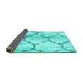 thumbnail image 2 of Ahgly Company Indoor Square Abstract Turquoise Blue Contemporary Area Rugs, 7' Square, 2 of 4