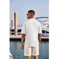 thumbnail image 3 of COOFANDY Men's Linen Henley Shirts Summer Beach Short Sleeve Loose Fit T Shirt Button Up Lightweight Casual Tee, 3 of 9