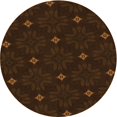 thumbnail image 1 of Ahgly Company Indoor Round Patterned Dark Bronze Brown Area Rugs, 8' Round, 1 of 6