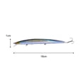 thumbnail image 5 of 18cm/7.09 Plastic Hard Bait Fishing Lure Crankbait for Angling, Long Strip Design, Suitable for the Whole Water Area, 5 of 8