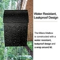 thumbnail image 4 of NACH Milano Pointed Rustic Metal Mailbox, Powder Coated Finish Black Mailbox, Maximum Rust Protection, Wall Mount Mailboxes for Outside, 15 x 10 x 4, Hardware Included, MB-44902, 4 of 5