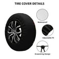 thumbnail image 2 of Balery Thin Green Line With USA Flag Pattern Tire Covers - Tough Tire Wheel Protector for Truck, SUV, Trailer, Camper, RV-17 inch, 2 of 6
