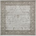 thumbnail image 1 of Unique Loom La Jolla Collection Tone Traditional Square Rug, 8 Feet, Light Gray/Dark Gray, 1 of 10
