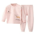 thumbnail image 1 of Ensemble de Pyjamas pour Enfants, Col Rond, Confort Doux, Vêtements de Nuit pour Filles, Été, Taille 5-6 Ans, 1 of 3