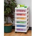 IRIS USA 6Drawer Cart with Organizer Top, White