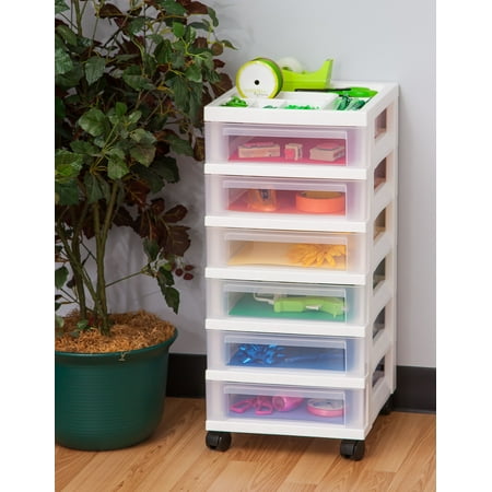 Iris 6 Drawer Rolling Storage Cart With Organizer Top Black Iris 6 Drawer Rolling Storage Cart With Organizer Top Black Com