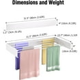 thumbnail image 5 of Wall Mounted Clothes Drying Rack,Foldable Wall Mount Laundry Drying Rack,Invisible Retractable Laundry Clothes Drying Rack, 5 of 9
