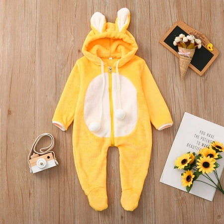 

BadyminCSL Newborn Baby Boys Girls Winter Cute Snowman Fleece Jumpsuit Romper Warm Outwear