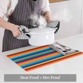 thumbnail image 5 of Abstract Mexican Stripes Placemats Set of 4,Wipeable Washable Table Mats for Dining Tables, Colorful Lines Place Mats for Kitchen Event Party Tabletop Decor, 5 of 9