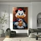 thumbnail image 2 of Pintura decorativa de lienzo de personaje clásico de Disney, cartel de Arte de estrella de película de dibujos animados del Pato Donald, decoración de pared moderna para el hogar, Mural, 2 of 4