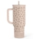 thumbnail image 1 of Vaso SANDJEST de 40 oz con mango de acero aislante Leopard, 1 of 8