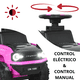 thumbnail image 2 of Montable Eléctrico para Niños Híbrido con Bastón y Pedal Acelerador Luces Batería 6v Apto a Partir de 2 Años Soporta hasta 25 kg - Rosa, 2 of 8