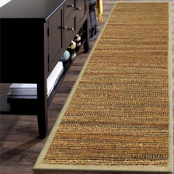 Ox Bay Interwoven Classic Organic Jute Area Rug, Gray, 2'6" x 7'9"