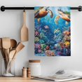 thumbnail image 2 of Ocean Turtle Kitchen Towel Dish Cloths Set of 4, Microfiber Soft Kitchen Hand Towels, Sea Coral Underwater Animal Fish Blue Absorbent Quick Drying Dishcloths 18 x 28 Inches, 2 of 8