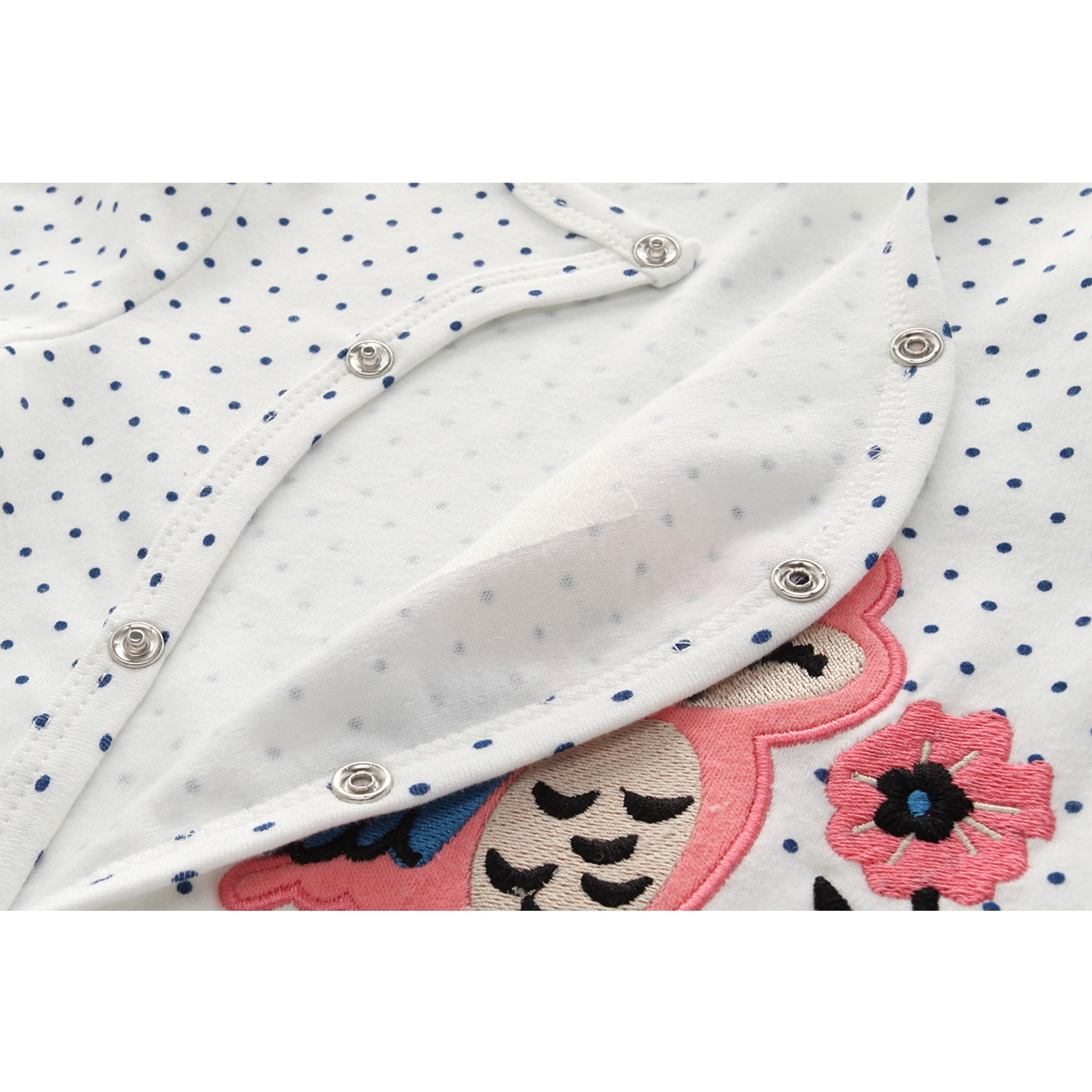 Zavbaby Unisex Newborn 3 Pieces Sleep´N Play Footed Pajamas Cotton Cartoon Rompers Infants Outfit ，Size:0-12Months