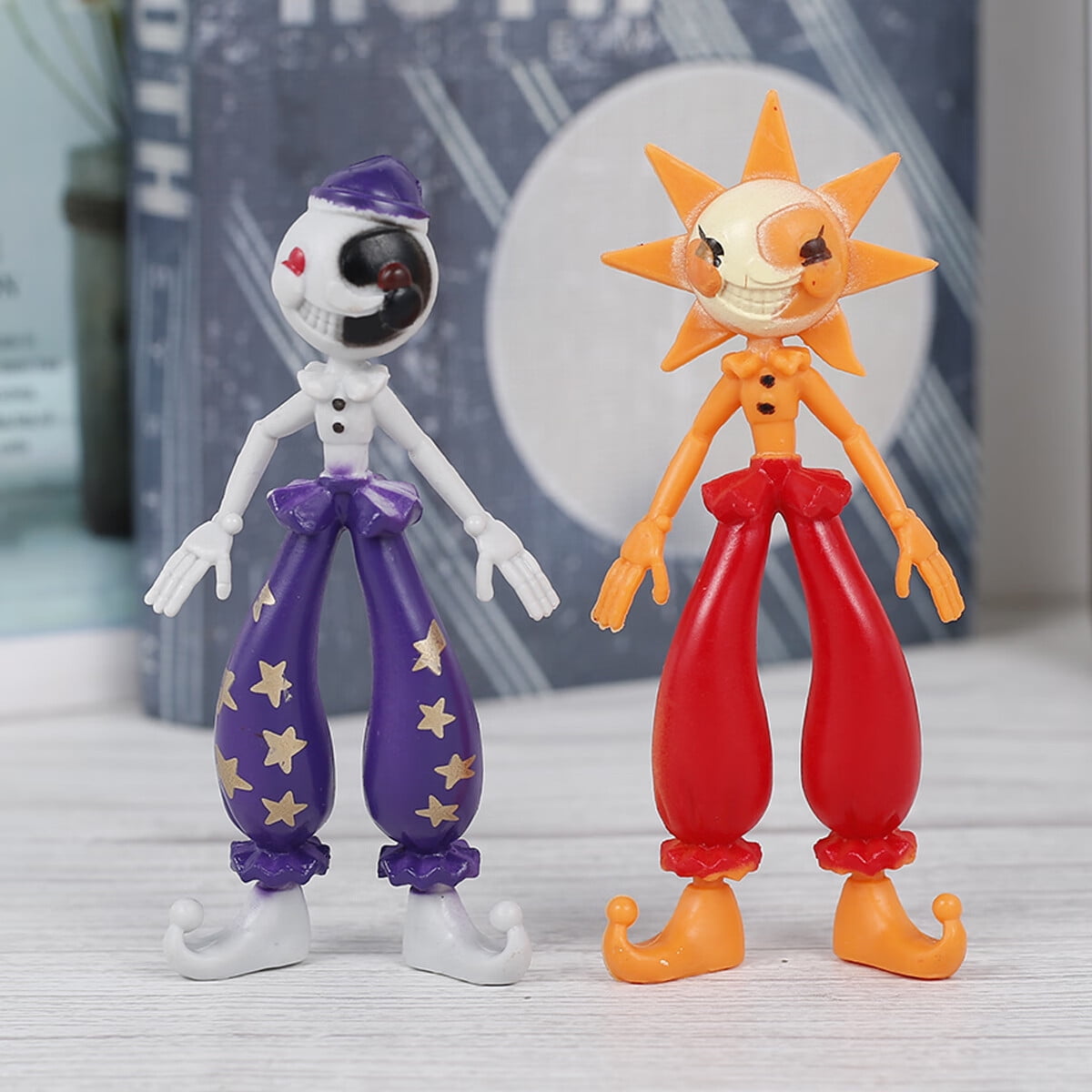Buy DANDELIONSKY 2pcs Fnaf Sundrop Action Figure Sun Clown Action
