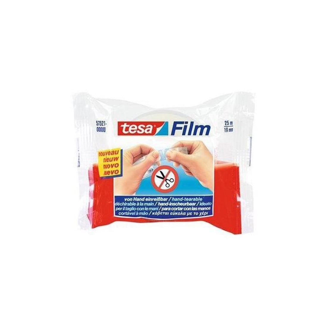Cinta Adhesiva Para Escritorio Corte Facil 19Mm X 25Mts