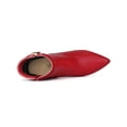 thumbnail image 4 of Unique Bargains Women's Stiletto Heels Pointed Toe Side Zip Ankle Boots, 4 of 7