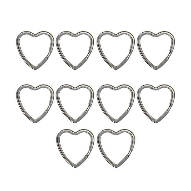 10/20/50x Metal corazón parti lvero lvero accesorios de Zulema Anillo de llavero
