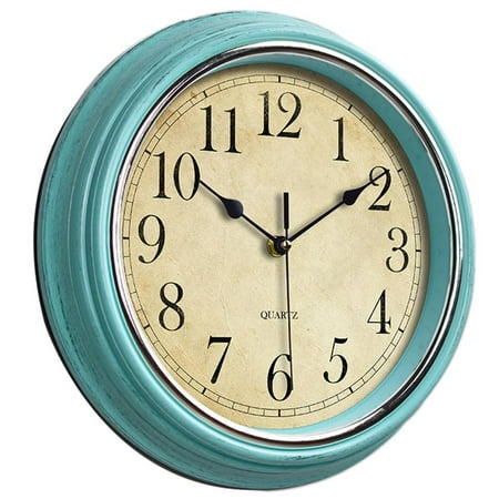 12'' Retro Wall Clock Quiet Non Ticking Classical Clocks Arabic/Roman Numerals